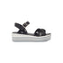 Sandali neri con zeppa da bambina con glitter e strass 10 Baci, Scarpe Bambini, SKU k285000390, Immagine 0